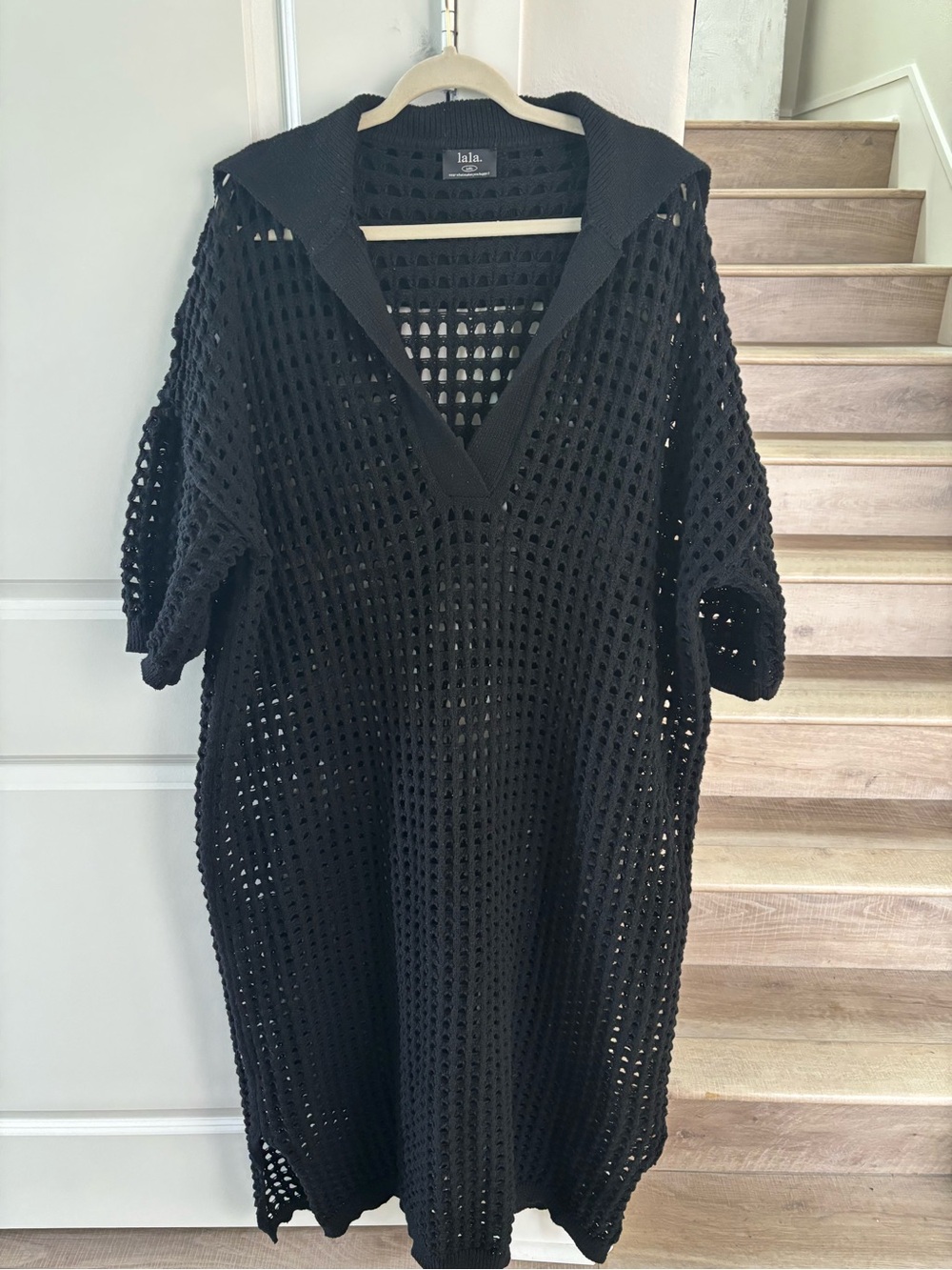DRESSED IN LaLa Be Bold Oversized Black Knit Dress - Picture 7 of 13